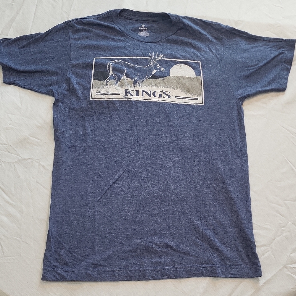 Kings Camo Blue Graphic T-Shirt for Men